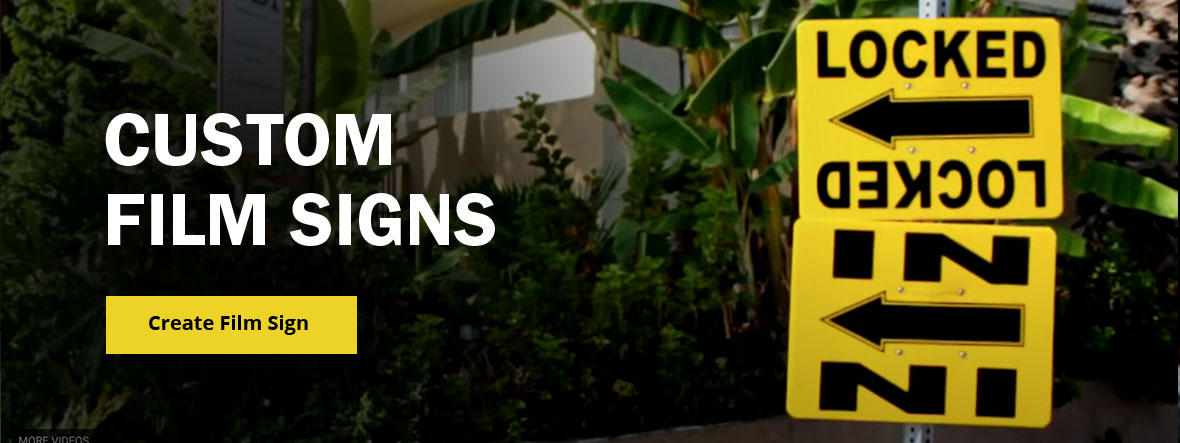 Custom Film Signs Yellow
